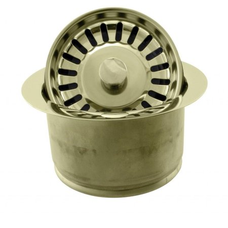 WESTBRASS InSinkErator Style Extra-Deep Disposal Flange and Strainer in Polished Brass D2082S-01